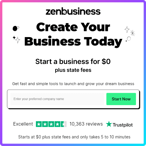Zenbusiness Start Your Business for $0