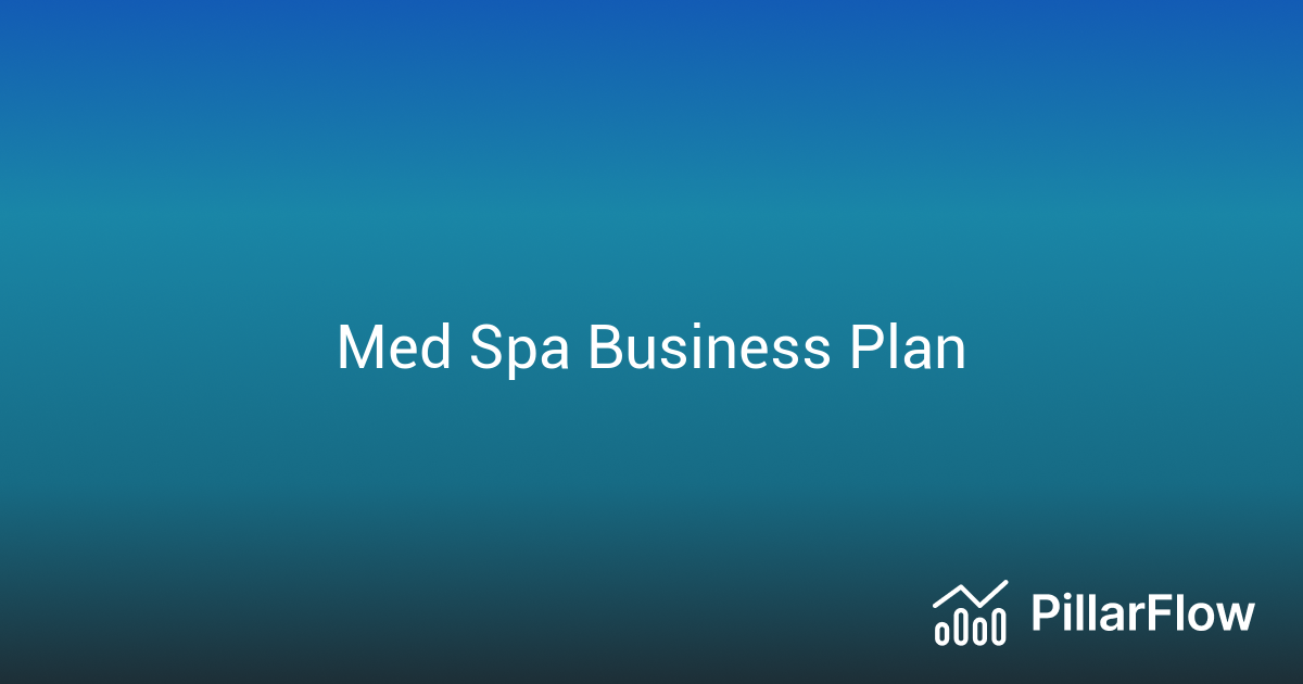 business plan template med spa