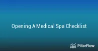 Opening A Medical Spa Checklist