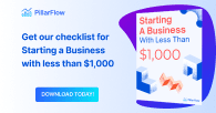 Start a Business with less than $1,000 checklist PillarFlow